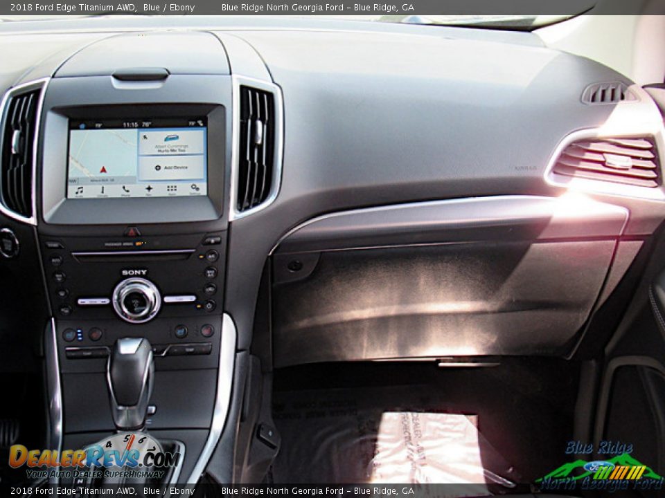 2018 Ford Edge Titanium AWD Blue / Ebony Photo #27