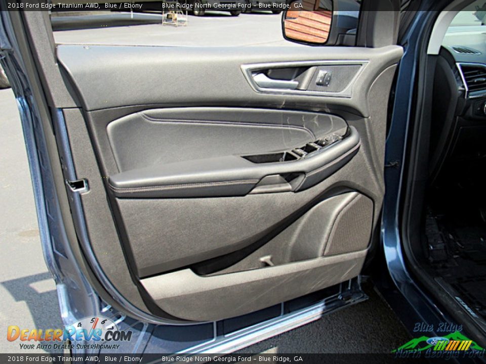 2018 Ford Edge Titanium AWD Blue / Ebony Photo #28