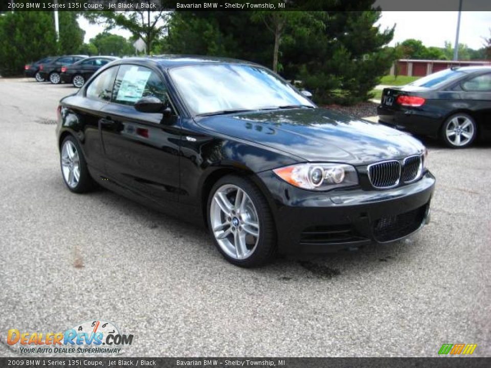 2009 BMW 1 Series 135i Coupe Jet Black / Black Photo #7