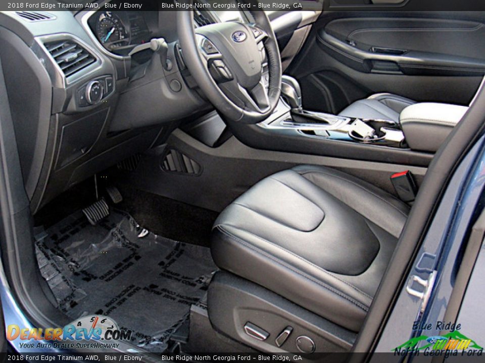 2018 Ford Edge Titanium AWD Blue / Ebony Photo #29