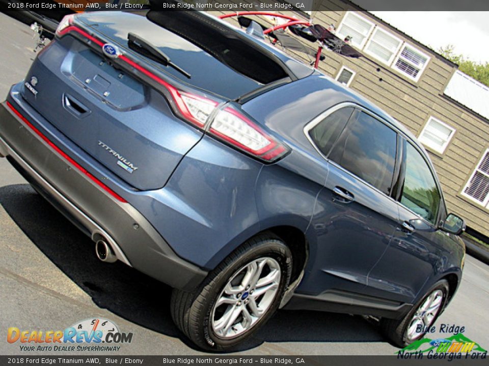 2018 Ford Edge Titanium AWD Blue / Ebony Photo #34