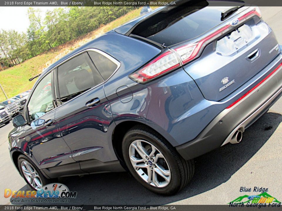 2018 Ford Edge Titanium AWD Blue / Ebony Photo #35