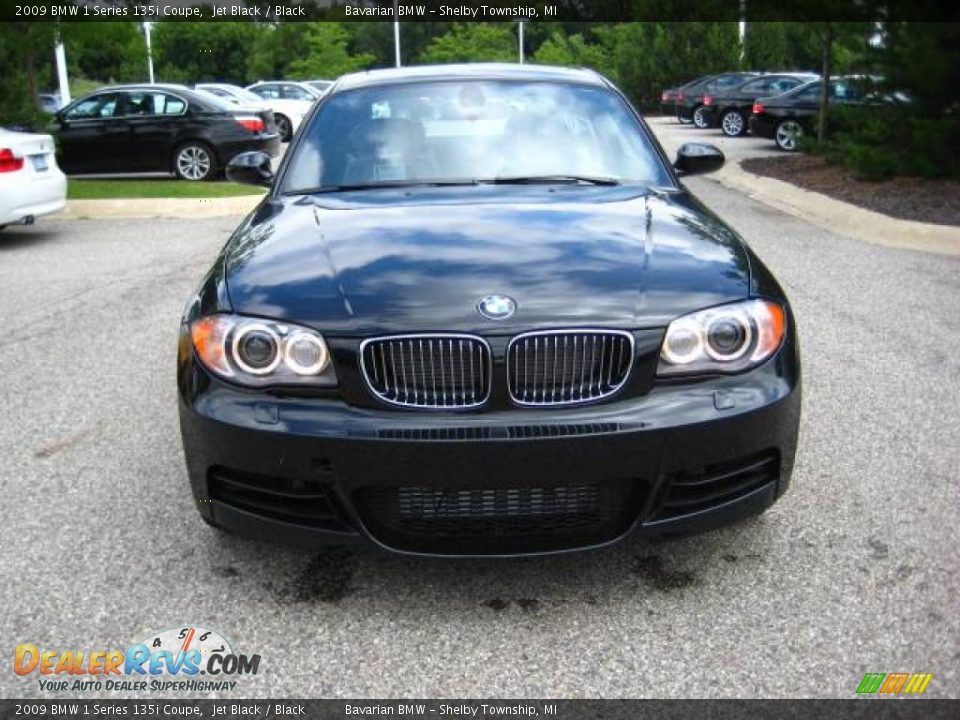 2009 BMW 1 Series 135i Coupe Jet Black / Black Photo #8