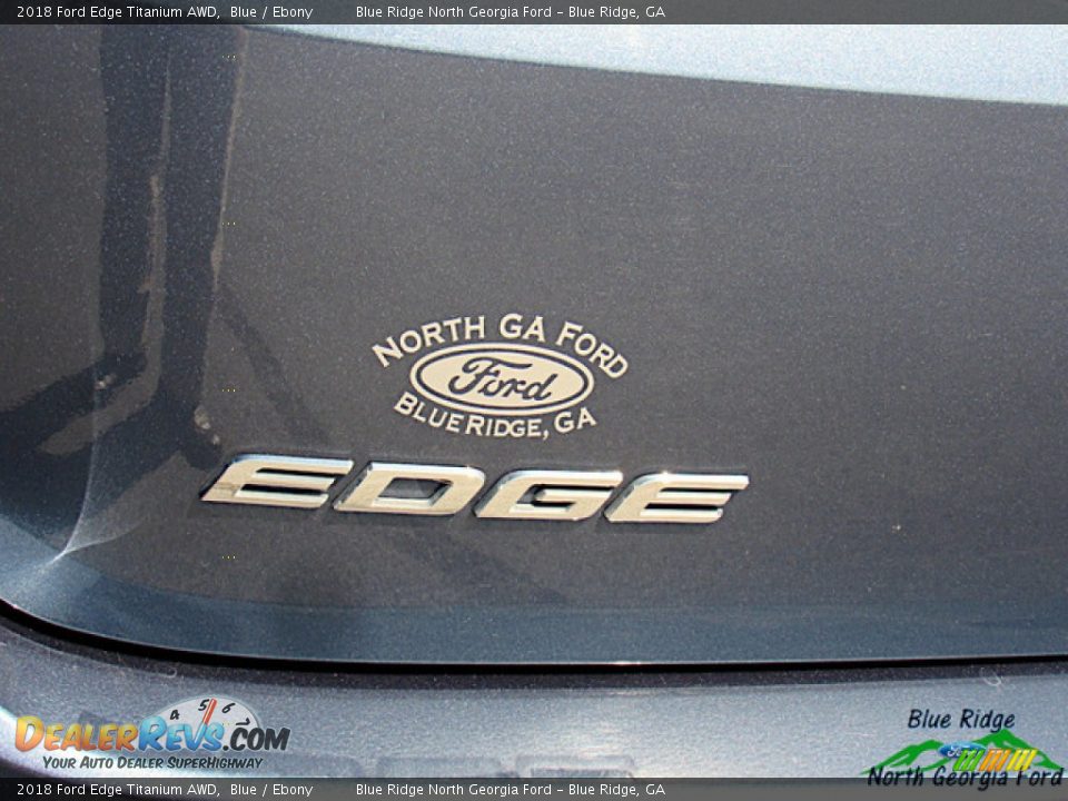 2018 Ford Edge Titanium AWD Blue / Ebony Photo #36