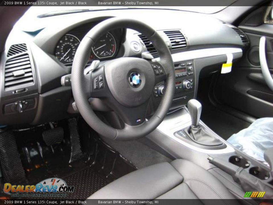 2009 BMW 1 Series 135i Coupe Jet Black / Black Photo #9