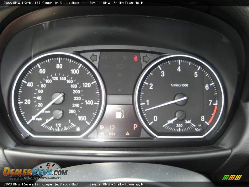 2009 BMW 1 Series 135i Coupe Jet Black / Black Photo #16