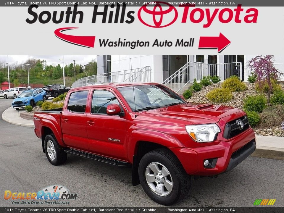 2014 Toyota Tacoma V6 TRD Sport Double Cab 4x4 Barcelona Red Metallic / Graphite Photo #1