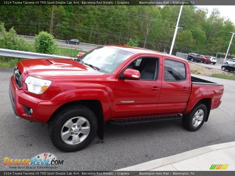 2014 Toyota Tacoma V6 TRD Sport Double Cab 4x4 Barcelona Red Metallic / Graphite Photo #8