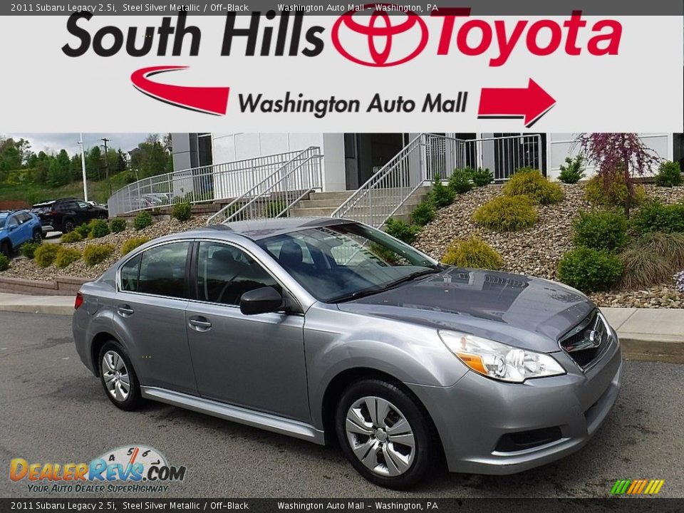 2011 Subaru Legacy 2.5i Steel Silver Metallic / Off-Black Photo #1