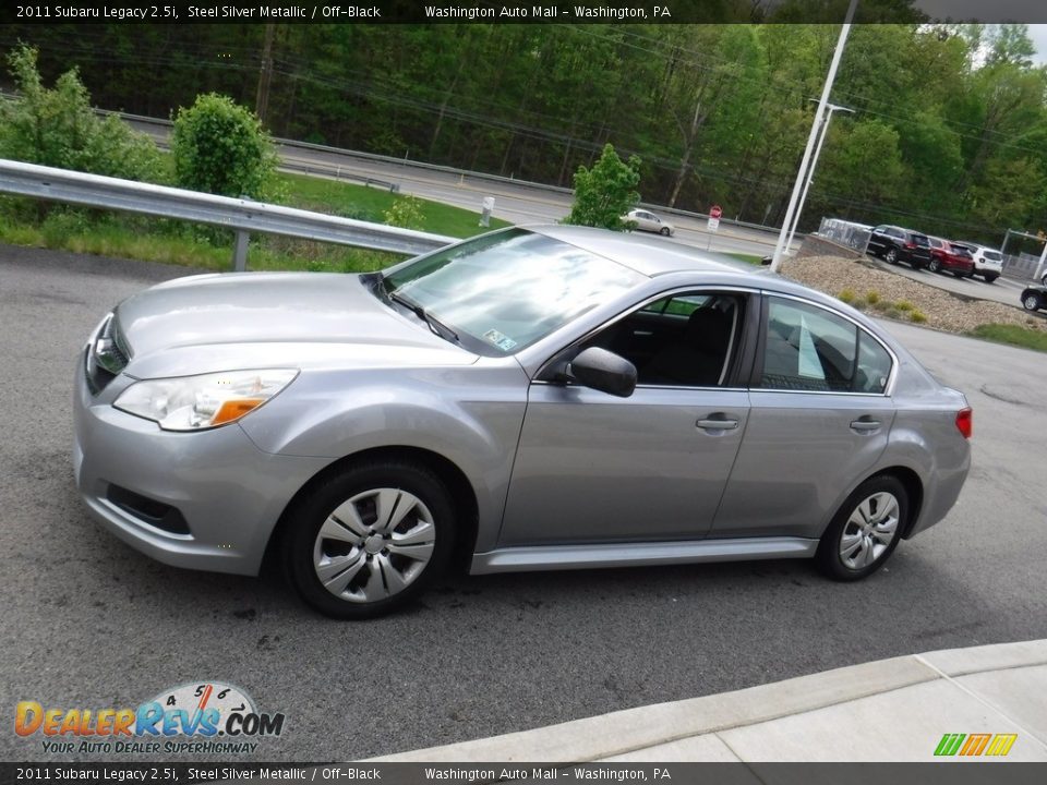 2011 Subaru Legacy 2.5i Steel Silver Metallic / Off-Black Photo #6