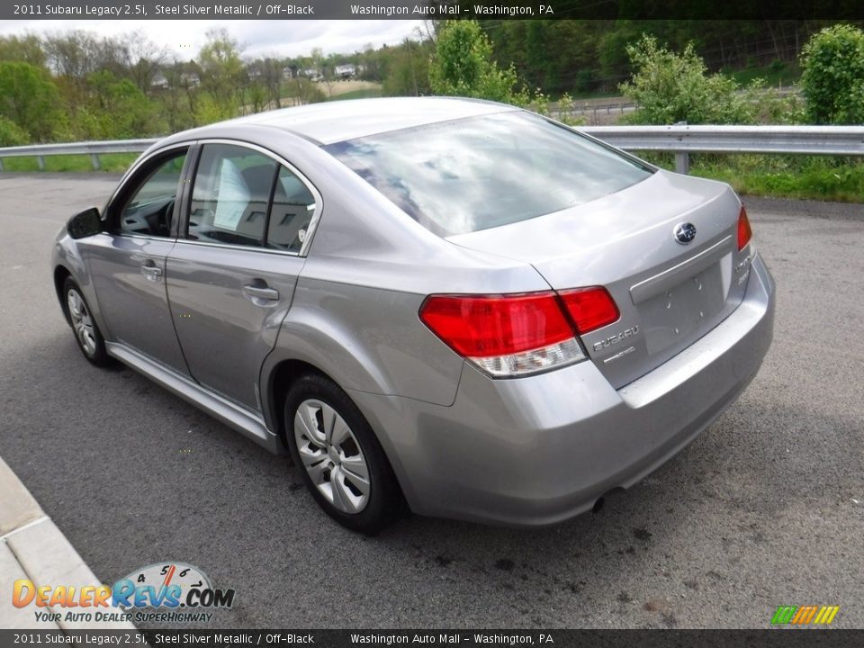 2011 Subaru Legacy 2.5i Steel Silver Metallic / Off-Black Photo #7