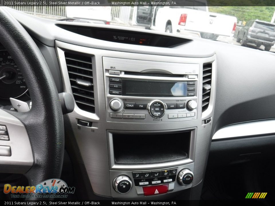 2011 Subaru Legacy 2.5i Steel Silver Metallic / Off-Black Photo #17