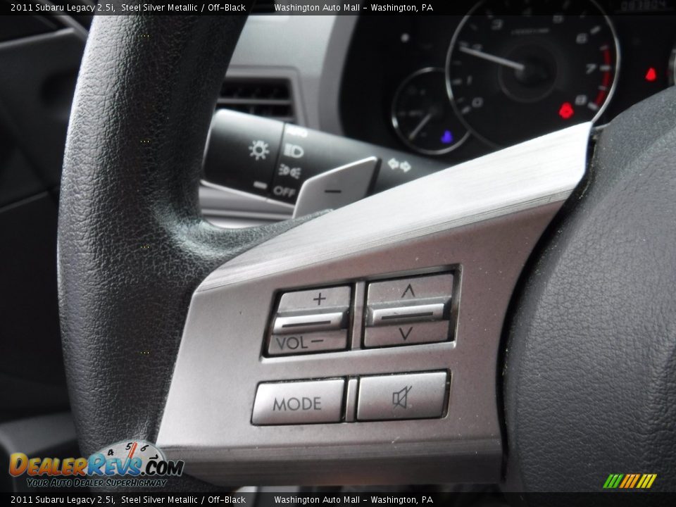 2011 Subaru Legacy 2.5i Steel Silver Metallic / Off-Black Photo #18