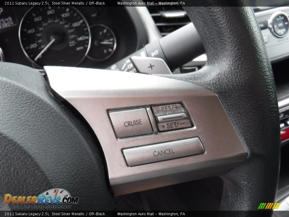 2011 Subaru Legacy 2.5i Steel Silver Metallic / Off-Black Photo #19
