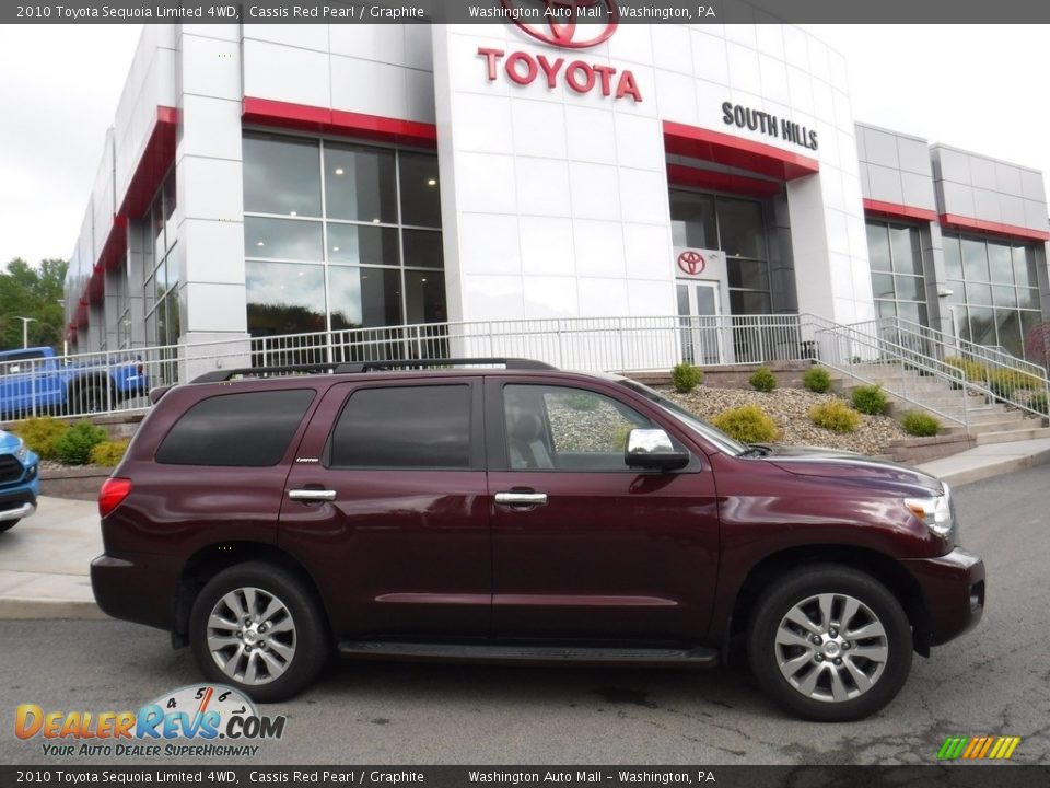 2010 Toyota Sequoia Limited 4WD Cassis Red Pearl / Graphite Photo #2