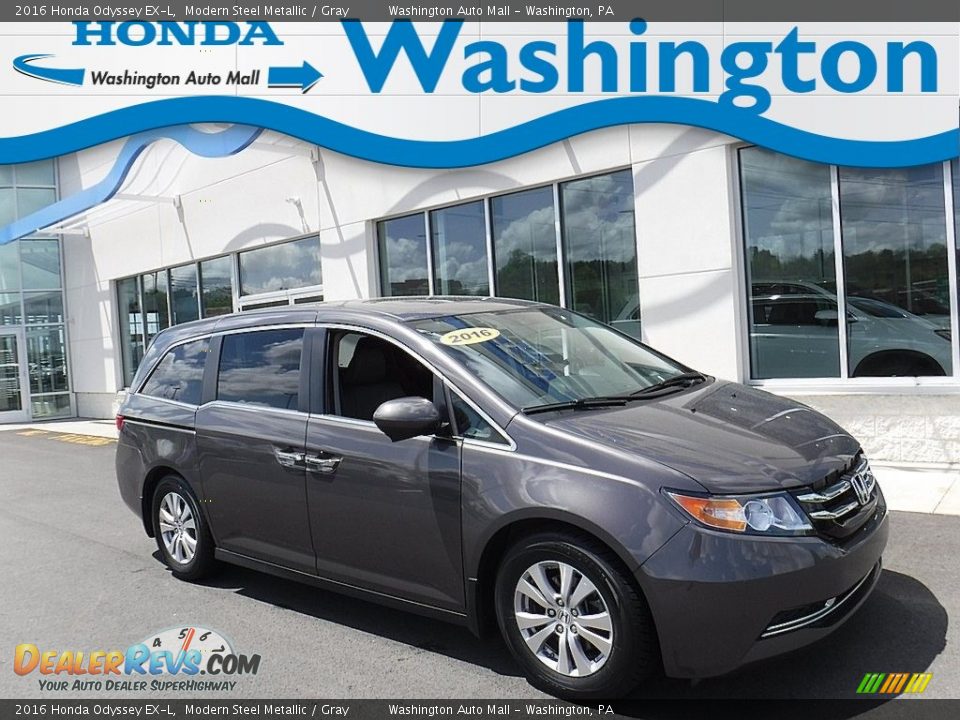2016 Honda Odyssey EX-L Modern Steel Metallic / Gray Photo #1