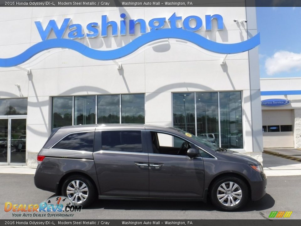 2016 Honda Odyssey EX-L Modern Steel Metallic / Gray Photo #2