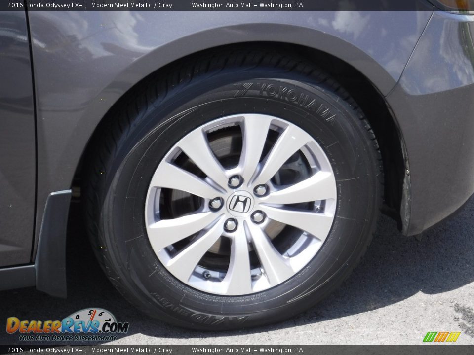 2016 Honda Odyssey EX-L Modern Steel Metallic / Gray Photo #3
