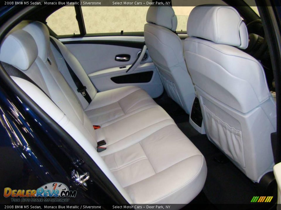 2008 BMW M5 Sedan Monaco Blue Metallic / Silverstone Photo #13