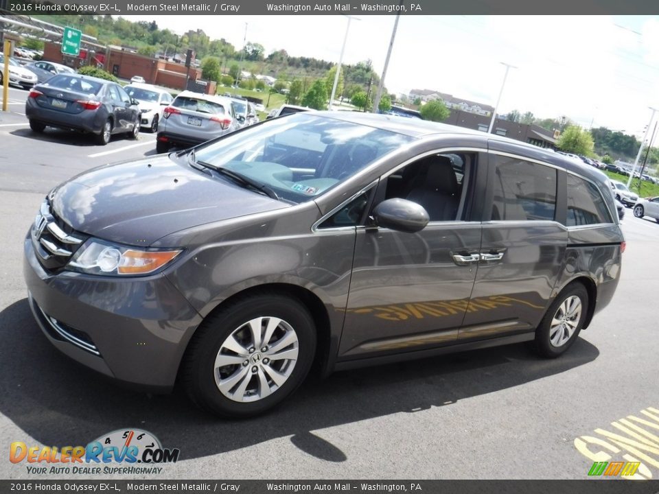 2016 Honda Odyssey EX-L Modern Steel Metallic / Gray Photo #6