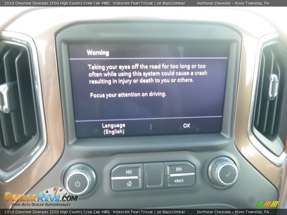 2019 Chevrolet Silverado 1500 High Country Crew Cab 4WD Iridescent Pearl Tricoat / Jet Black/Umber Photo #16