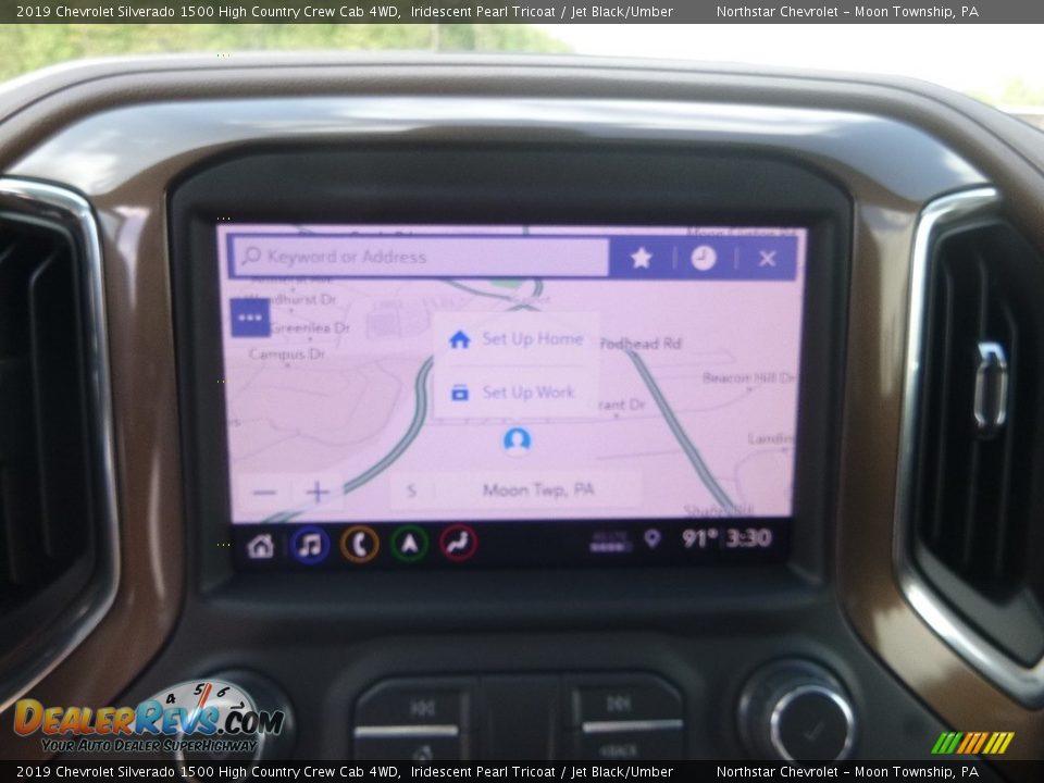 2019 Chevrolet Silverado 1500 High Country Crew Cab 4WD Iridescent Pearl Tricoat / Jet Black/Umber Photo #19