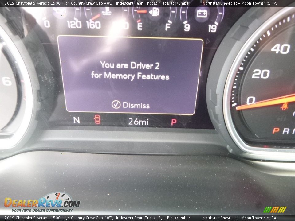 2019 Chevrolet Silverado 1500 High Country Crew Cab 4WD Iridescent Pearl Tricoat / Jet Black/Umber Photo #20