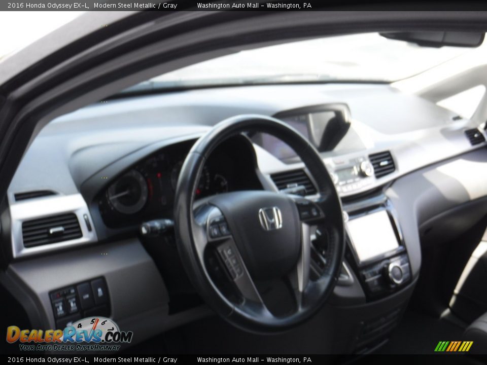 2016 Honda Odyssey EX-L Modern Steel Metallic / Gray Photo #13