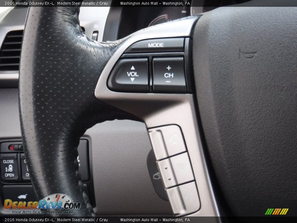 2016 Honda Odyssey EX-L Modern Steel Metallic / Gray Photo #21