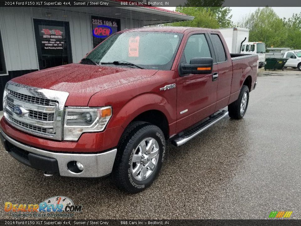 2014 Ford F150 XLT SuperCab 4x4 Sunset / Steel Grey Photo #3