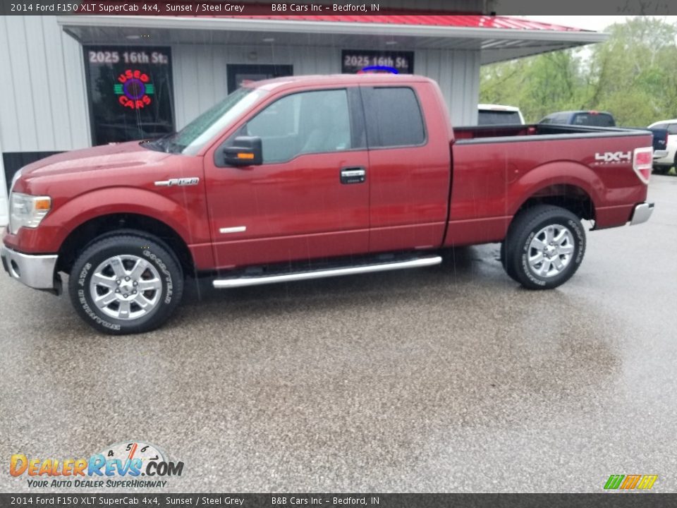 2014 Ford F150 XLT SuperCab 4x4 Sunset / Steel Grey Photo #4