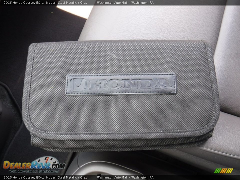 2016 Honda Odyssey EX-L Modern Steel Metallic / Gray Photo #28