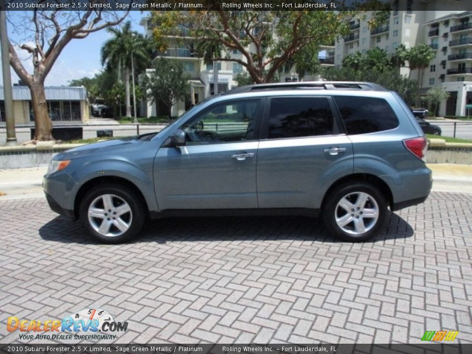2010 Subaru Forester 2.5 X Limited Sage Green Metallic / Platinum Photo #1