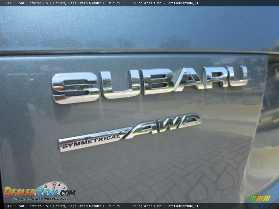 2010 Subaru Forester 2.5 X Limited Sage Green Metallic / Platinum Photo #2