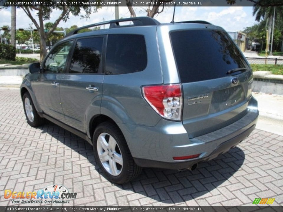 2010 Subaru Forester 2.5 X Limited Sage Green Metallic / Platinum Photo #3