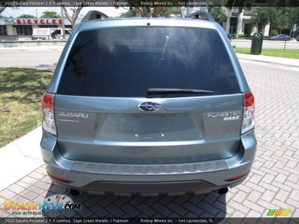 2010 Subaru Forester 2.5 X Limited Sage Green Metallic / Platinum Photo #5