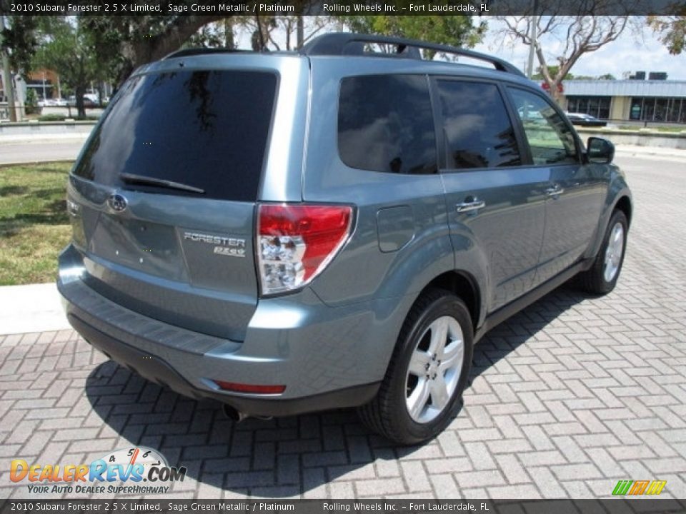 2010 Subaru Forester 2.5 X Limited Sage Green Metallic / Platinum Photo #7