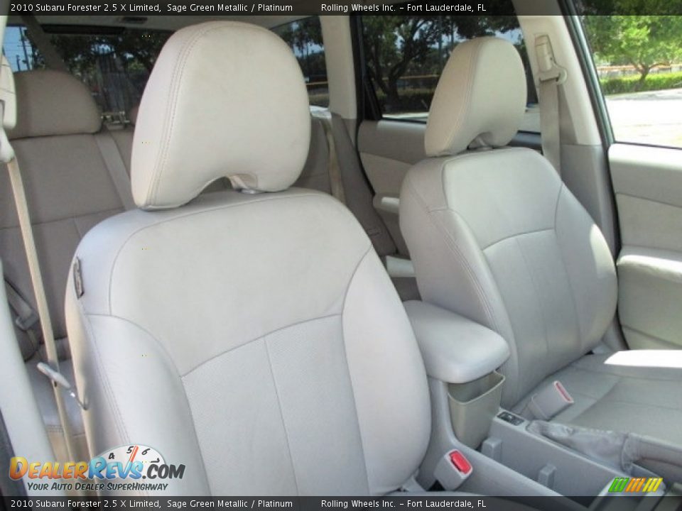 2010 Subaru Forester 2.5 X Limited Sage Green Metallic / Platinum Photo #8