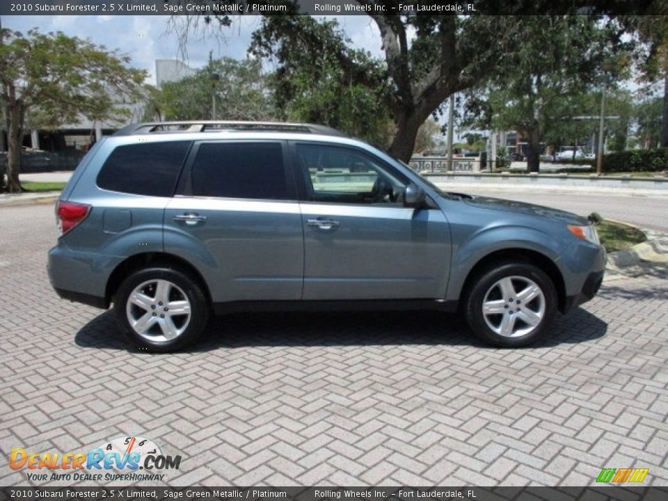 2010 Subaru Forester 2.5 X Limited Sage Green Metallic / Platinum Photo #9