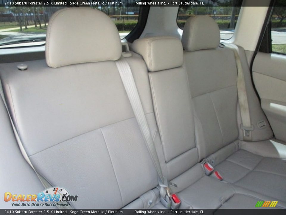 2010 Subaru Forester 2.5 X Limited Sage Green Metallic / Platinum Photo #10
