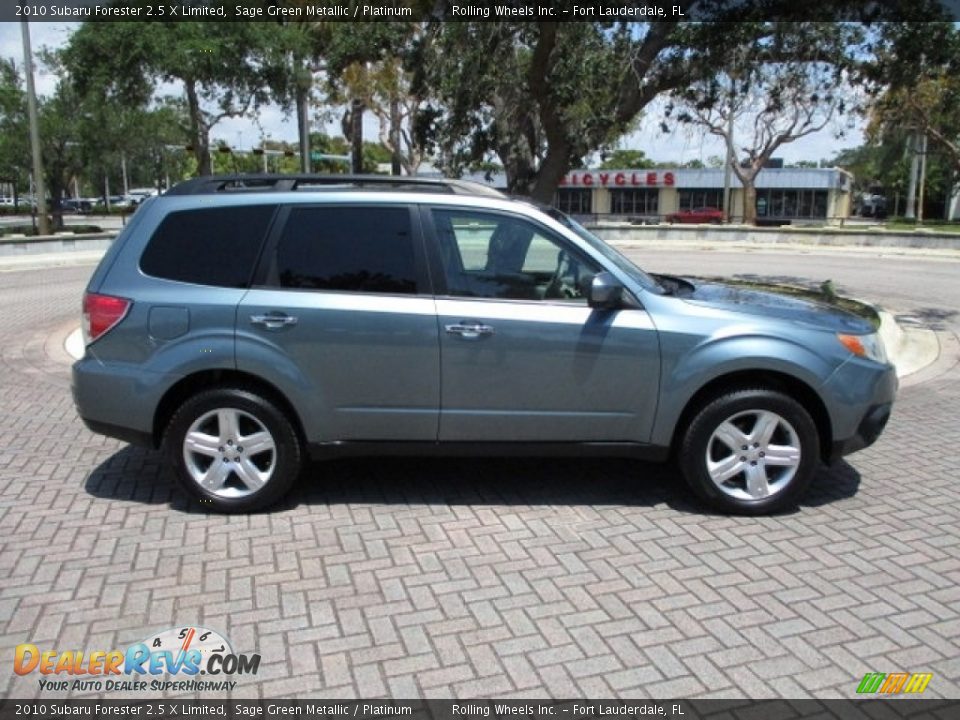 2010 Subaru Forester 2.5 X Limited Sage Green Metallic / Platinum Photo #13