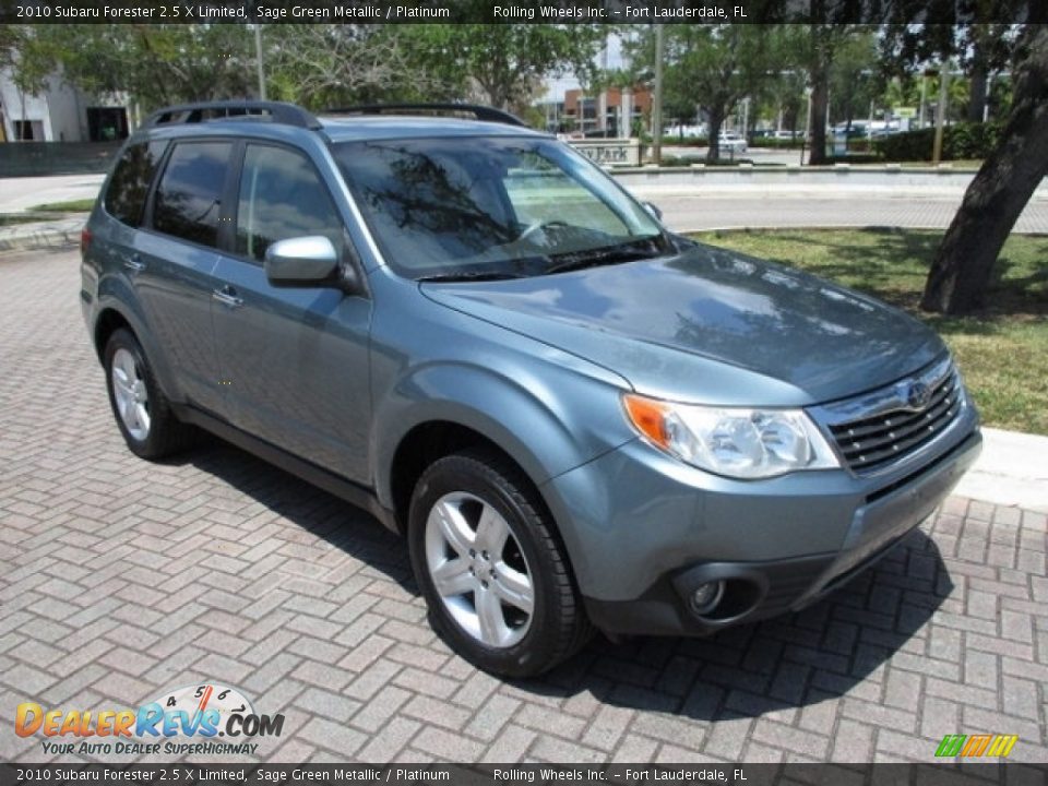 2010 Subaru Forester 2.5 X Limited Sage Green Metallic / Platinum Photo #15