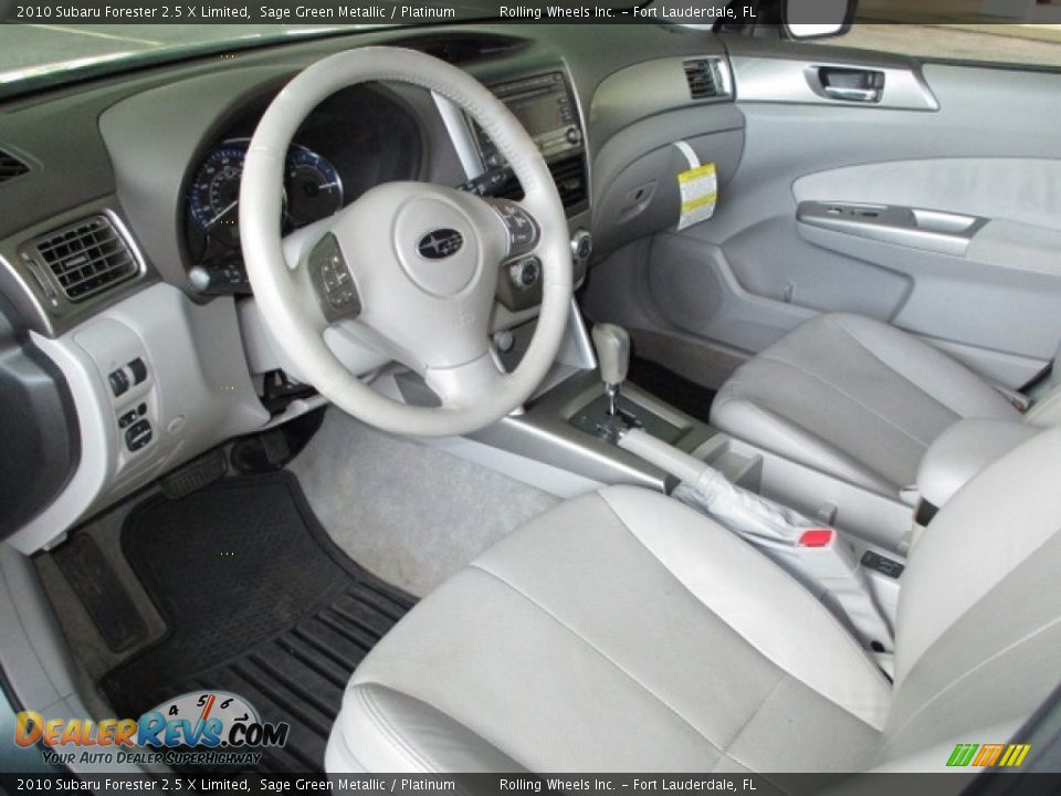 2010 Subaru Forester 2.5 X Limited Sage Green Metallic / Platinum Photo #16