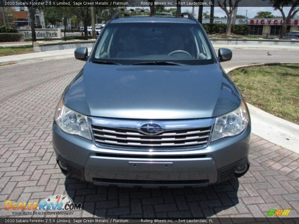2010 Subaru Forester 2.5 X Limited Sage Green Metallic / Platinum Photo #17