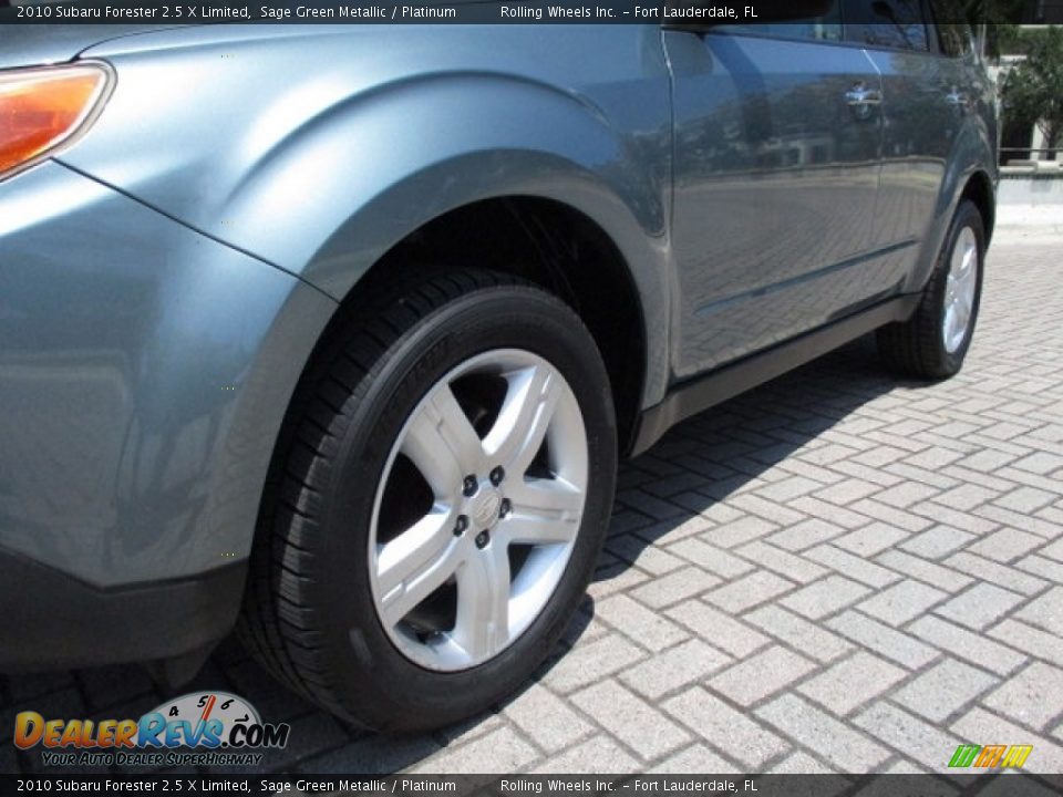 2010 Subaru Forester 2.5 X Limited Sage Green Metallic / Platinum Photo #19