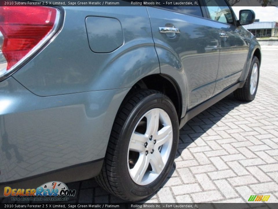 2010 Subaru Forester 2.5 X Limited Sage Green Metallic / Platinum Photo #23