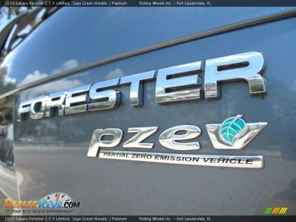 2010 Subaru Forester 2.5 X Limited Sage Green Metallic / Platinum Photo #28