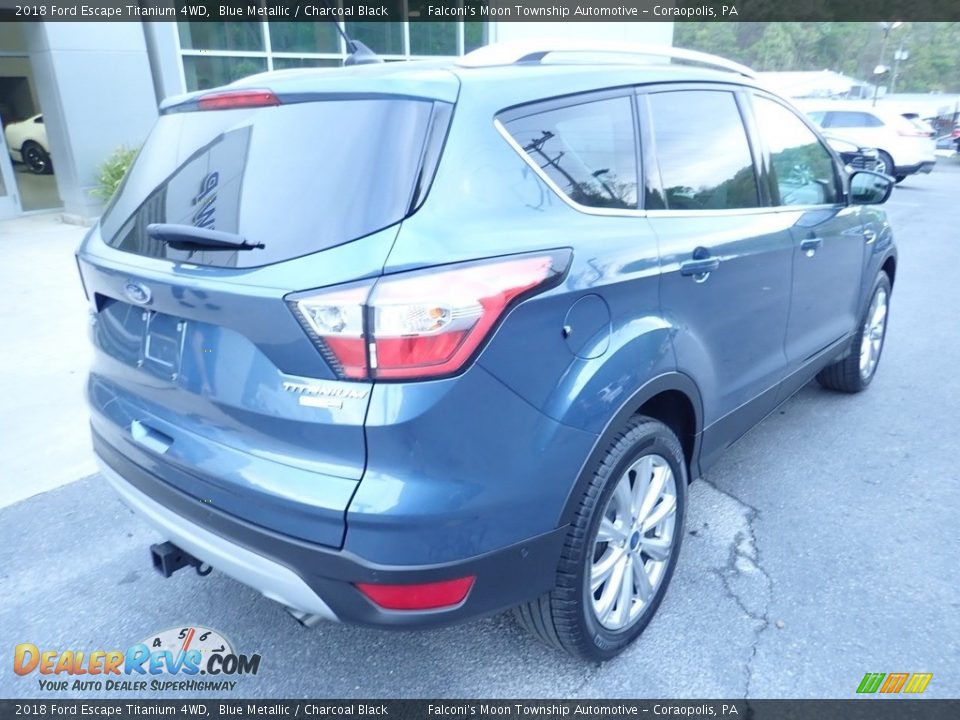 2018 Ford Escape Titanium 4WD Blue Metallic / Charcoal Black Photo #2