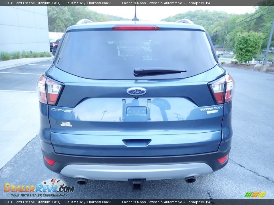 2018 Ford Escape Titanium 4WD Blue Metallic / Charcoal Black Photo #3