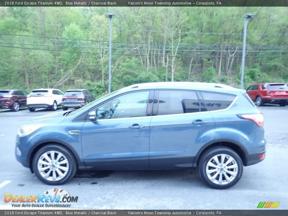 2018 Ford Escape Titanium 4WD Blue Metallic / Charcoal Black Photo #6